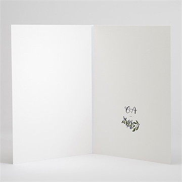 Livret de messe mariage végétal retro - Intérieur du livret