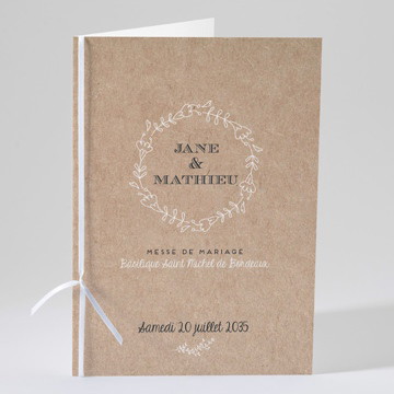 Livret de messe mariage kraft en folie