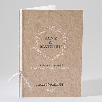 Livret de messe mariage kraft en folie