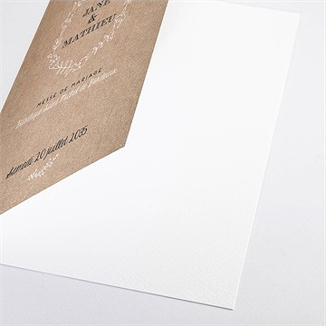 Livret de messe mariage kraft en folie - Détail du livret