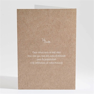 Livret de messe mariage kraft en folie - Dos du livret