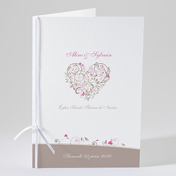 Livret de messe mariage coeur arabesque