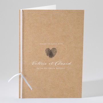Livret de messe mariage coeur croisé