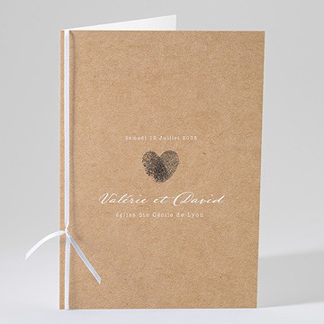 Livret de messe mariage coeur croisé