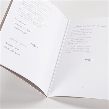 Livret de messe mariage le duo - Mise en situation