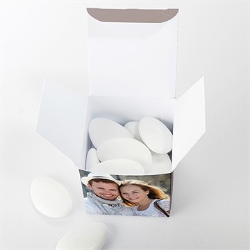 Boîte de dragées mariage le duo - Intérieur de la boîte