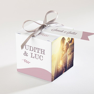 Boîte de dragées mariage roman photo