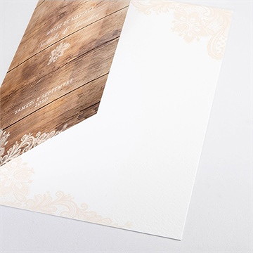 Livret de messe mariage boisé - Détail du livret