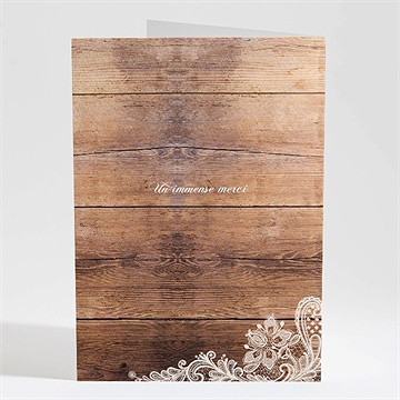 Livret de messe mariage boisé - Dos du livret