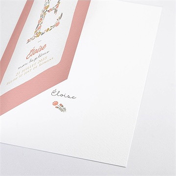 Livret de messe baptême initiales à motifs - Détail du livret