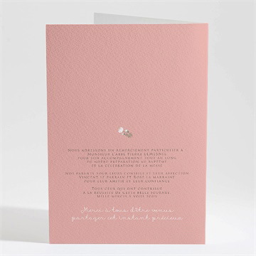 Livret de messe baptême initiales à motifs - Dos du livret