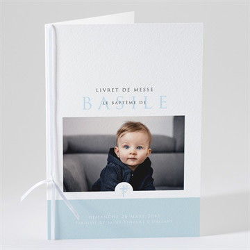 Livret de messe baptême filigrane pastel