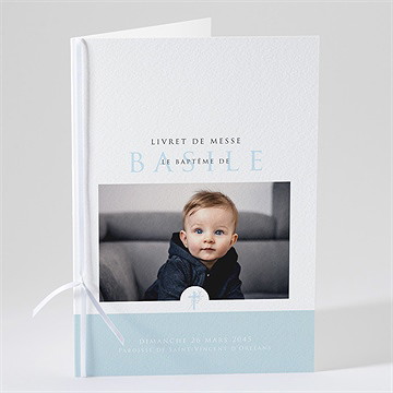 Livret de messe baptême filigrane pastel