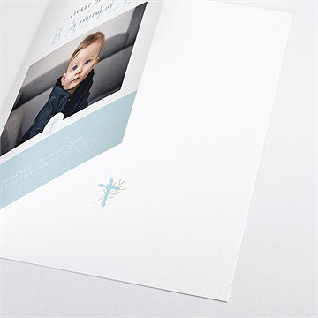 Livret de messe baptême filigrane pastel - Détail du livret