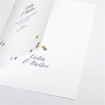Livret de messe mariage doux confettis - Détail du livret