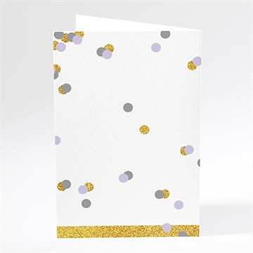 Menu mariage doux confettis - Dos du menu