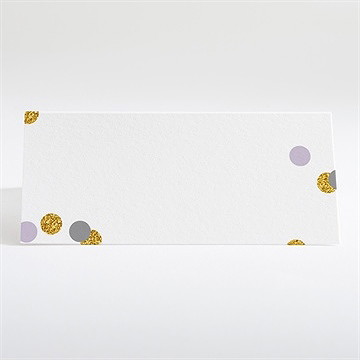 Marque-place mariage doux confettis - Dos du marque-place