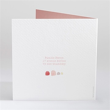 Faire-part naissance pastel photo - Dos du faire-part