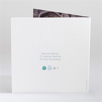 Faire-part naissance leopold - Dos du faire-part