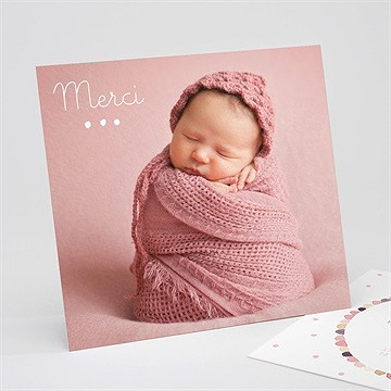 Remerciement naissance pastel photo