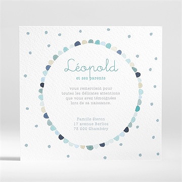 Remerciement naissance leopold - Dos de la carte