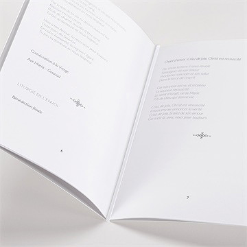 Livret de messe baptême tendre bonheur - Mise en situation