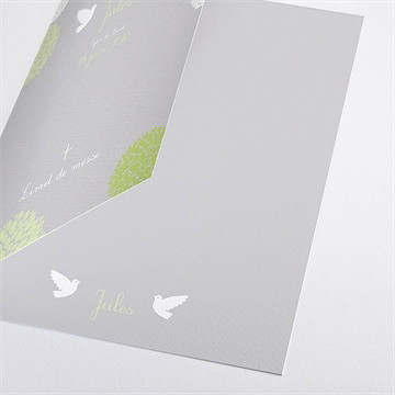 Livret de messe baptême cadre végétal chic - Détail du livret