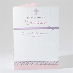 Livret de messe baptême simple et épuré
