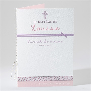 Livret de messe baptême simple et épuré