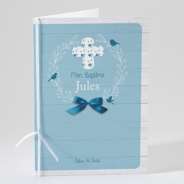 Livret de messe baptême noeud et croix