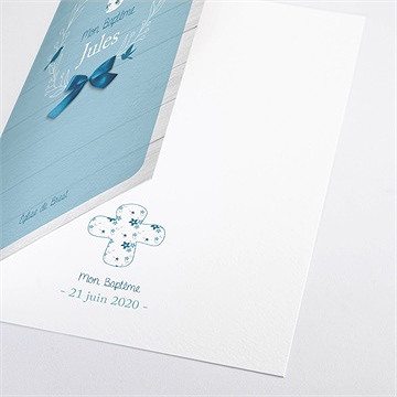 Livret de messe baptême noeud et croix - Détail du livret