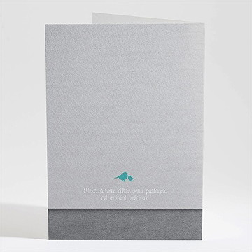 Livret de messe baptême découpe originale - Dos du livret