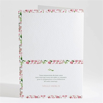 Livret de messe mariage fraicheur - Dos du livret