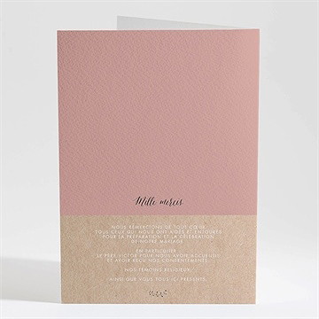 Livret de messe mariage célébration d'amour - Dos du livret