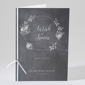 Livret de messe mariage ardoise originale