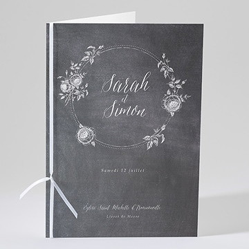 Livret de messe mariage ardoise originale