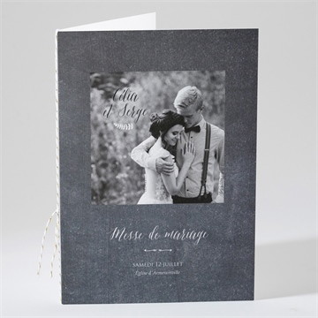Livret de messe mariage annonce ardoisée