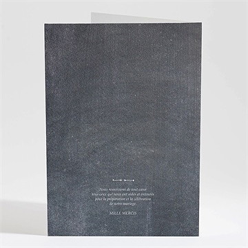 Livret de messe mariage annonce ardoisée - Dos du livret