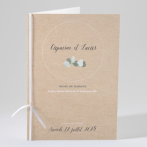 Livret de messe mariage bel eucalyptus