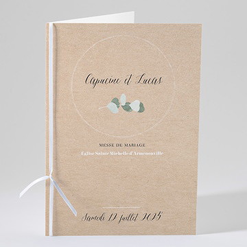 Livret de messe mariage bel eucalyptus