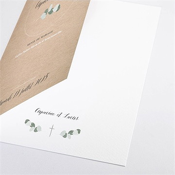 Livret de messe mariage bel eucalyptus - Détail du livret