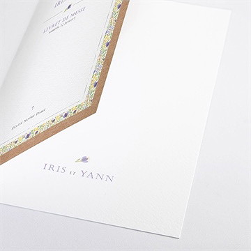 Livret de messe mariage kraft et floral - Détail du livret