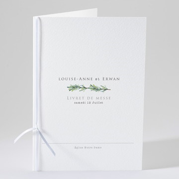 Livret de messe mariage poésie et photo