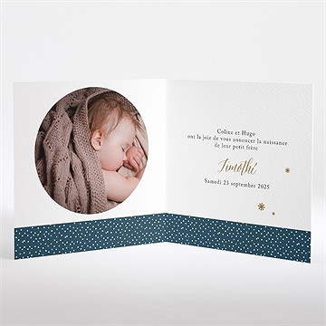 Faire-part naissance 100% pois! - Intérieur du faire-part