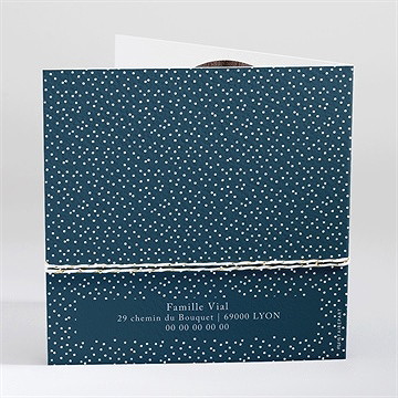 Faire-part naissance 100% pois! - Dos du faire-part