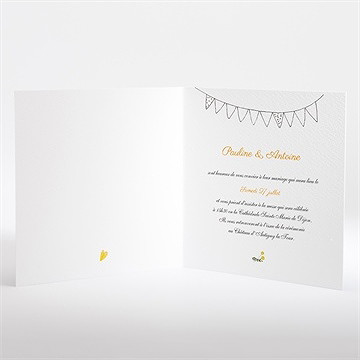 Faire-part mariage connivence - Intérieur du faire-part