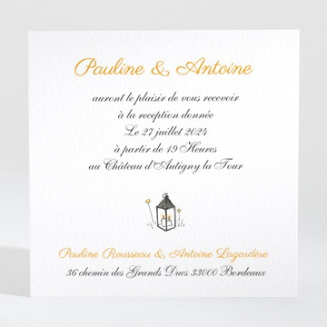 Carton d'invitation mariage connivence