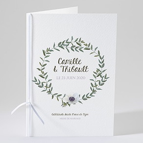 Livret de messe mariage couronne d'olivier