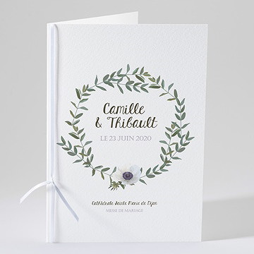 Livret de messe mariage couronne d'olivier