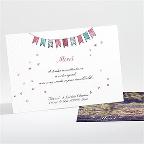 Remerciement mariage nos 2 petits mariés